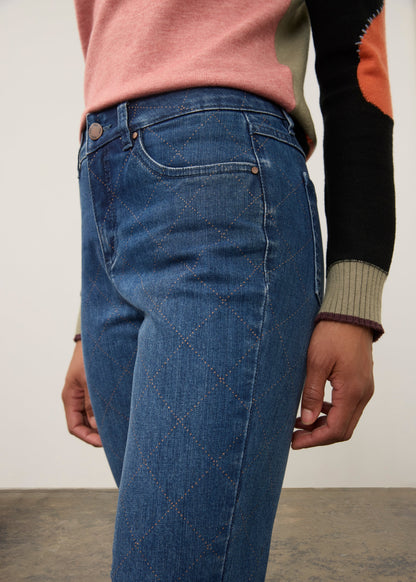Olivia Bootcut Diamond Print Denim Jean. Style FD2466779