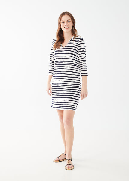 Crinkle & Striped Pocket Dress. Style FD7312964
