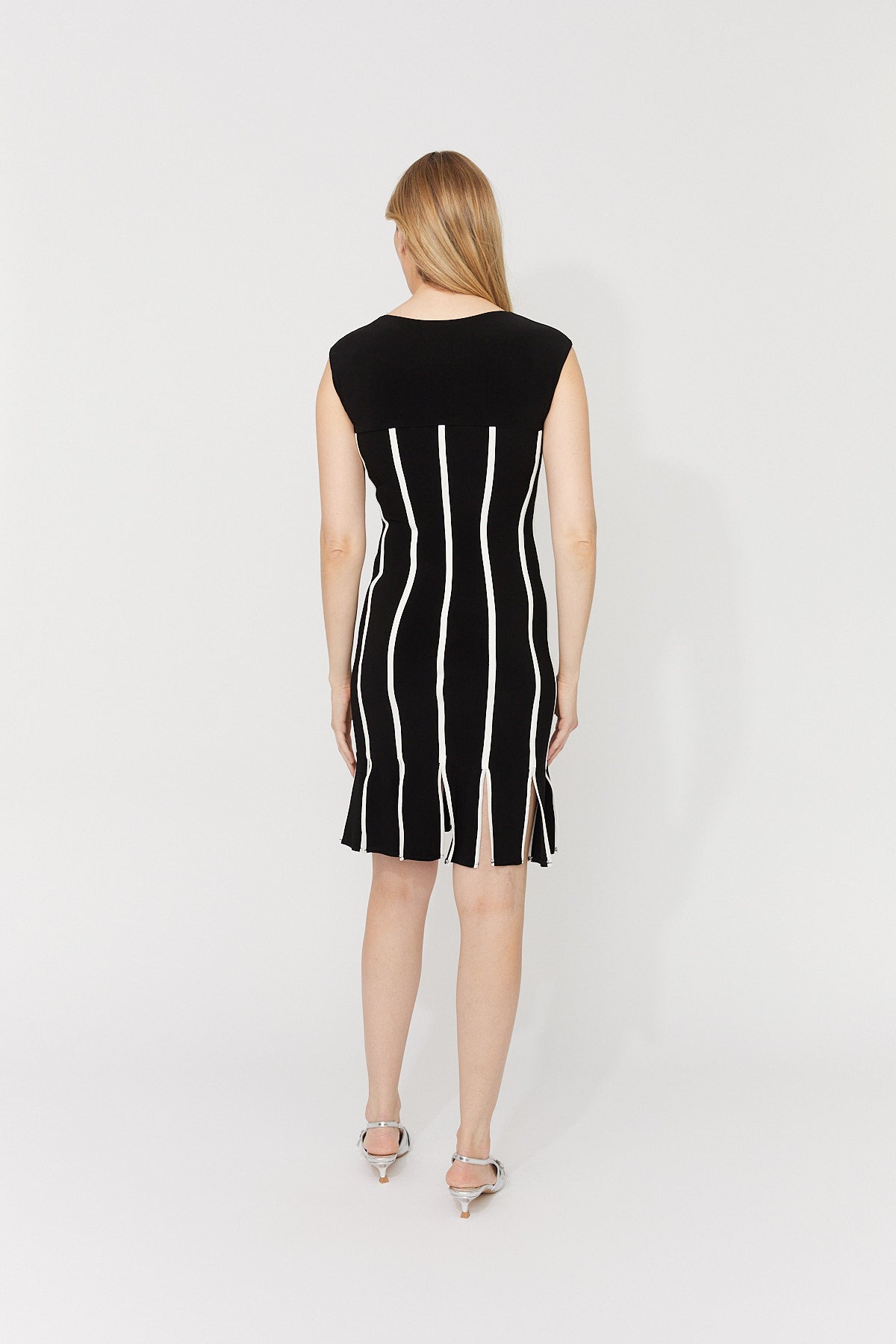 Midi Length Bodycon Stripes Dress. Style FL261009