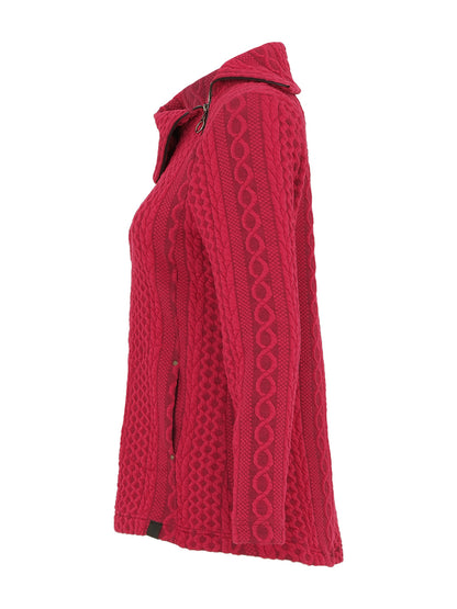 Zip Cowl Neck Textured Knit Sweater. Style DOLC74200