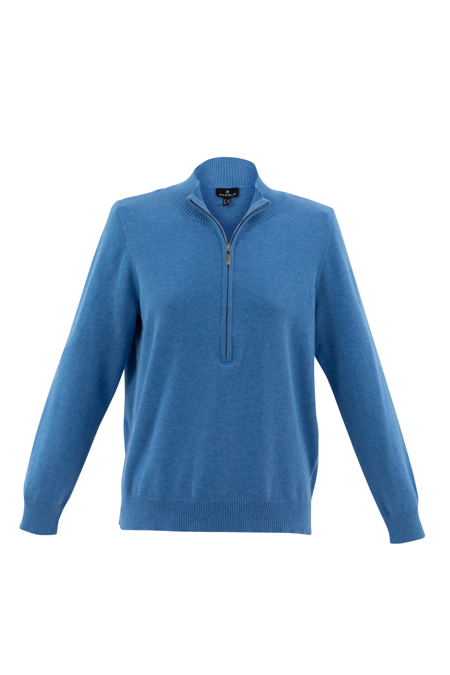 High Neck 1/4 Zip Sweater. Style MAR7441