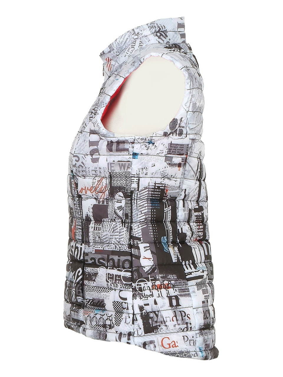 "City Life" Artist Print Puffer Vest. Style DOLC74822