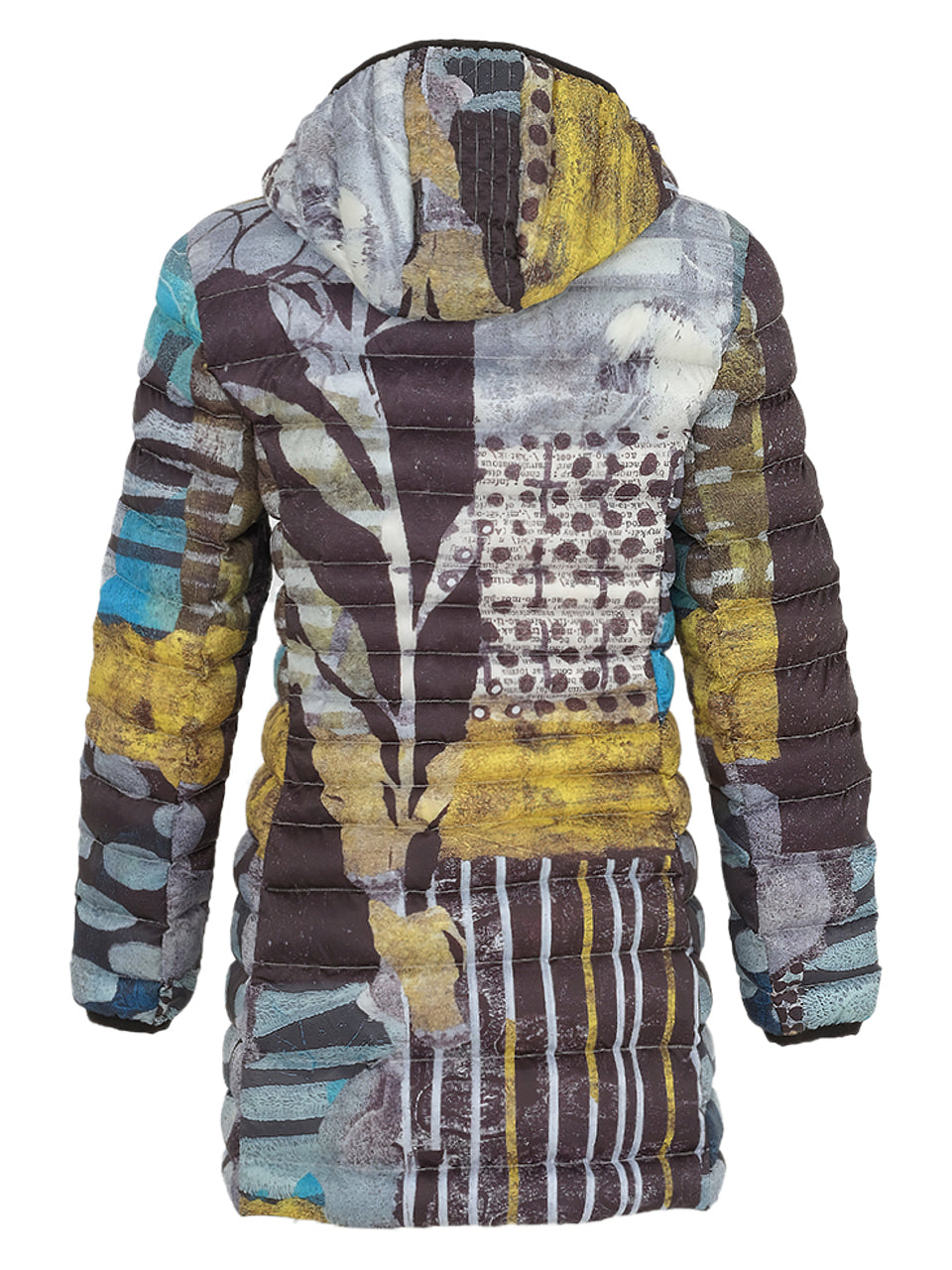 "Mono Leaf" Artist Print Puffer Outerwear. Style DOLC74851