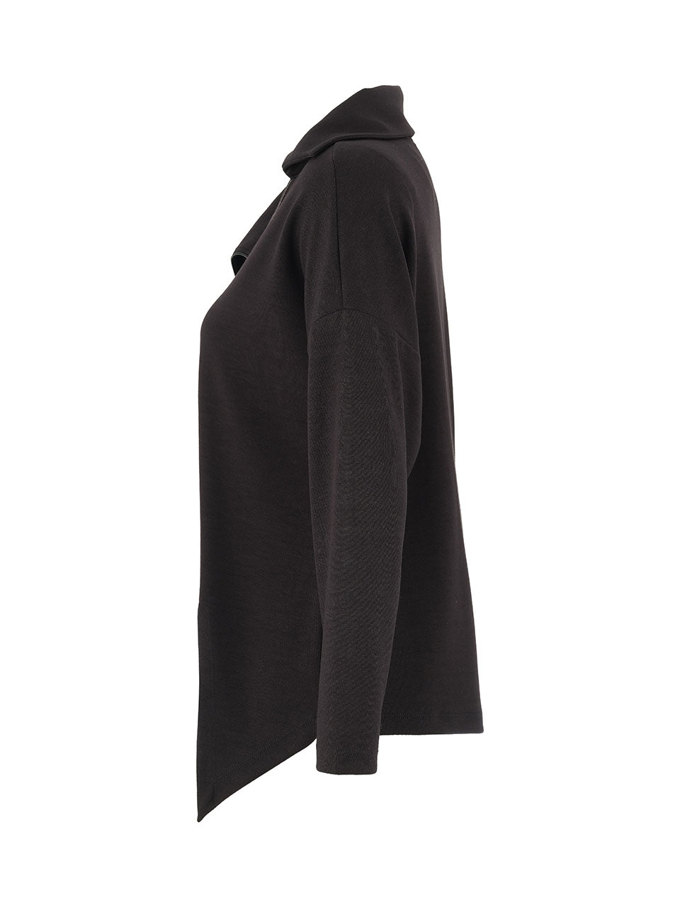 Diagonal Zipper Asymmetrical Bottom Hem Top. Style DOLC75171