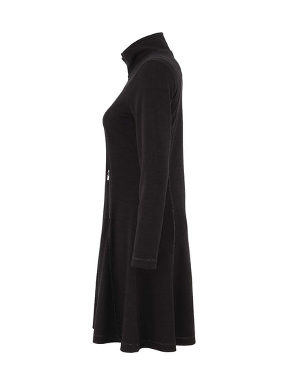 Fit & Flare Zip Pockets Sparkle Seams Dress. Style DOLC75177
