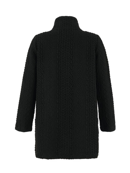 Button Front Cable Knit Jacket . Style DOLC75210