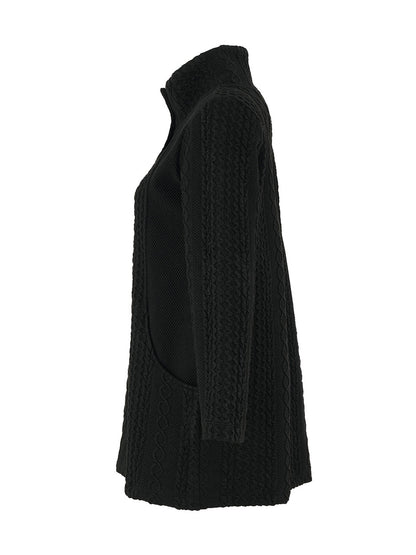 Button Front Cable Knit Jacket . Style DOLC75210