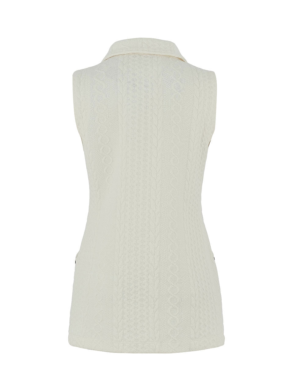 Cable Knit Collared Vest. Style DOLC75214
