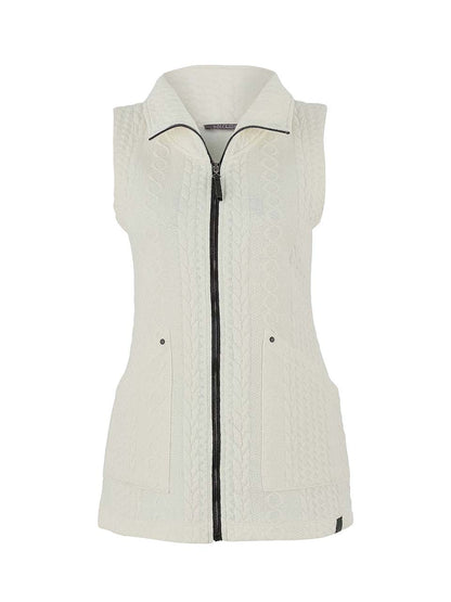 Cable Knit Collared Vest. Style DOLC75214