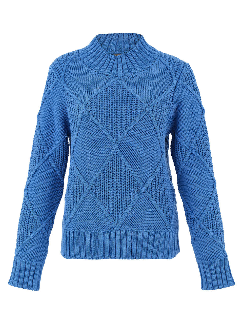 Bright Colour Knitted Mock Neck Sweater. Style DOLC75306