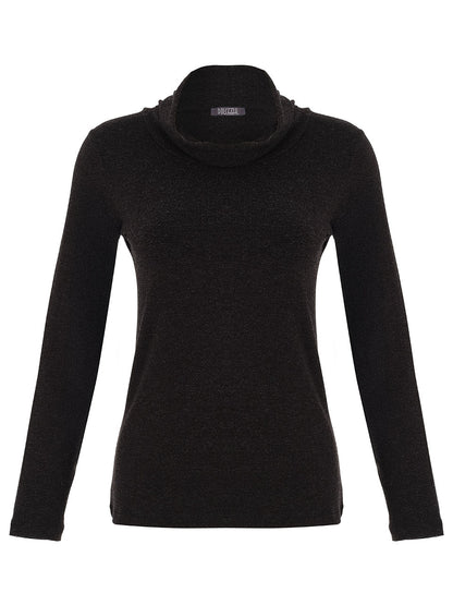 Cowl Neck Long Sleeve Pullover Top. Style DOLC75554