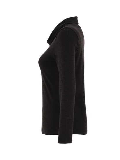 Cowl Neck Long Sleeve Pullover Top. Style DOLC75554