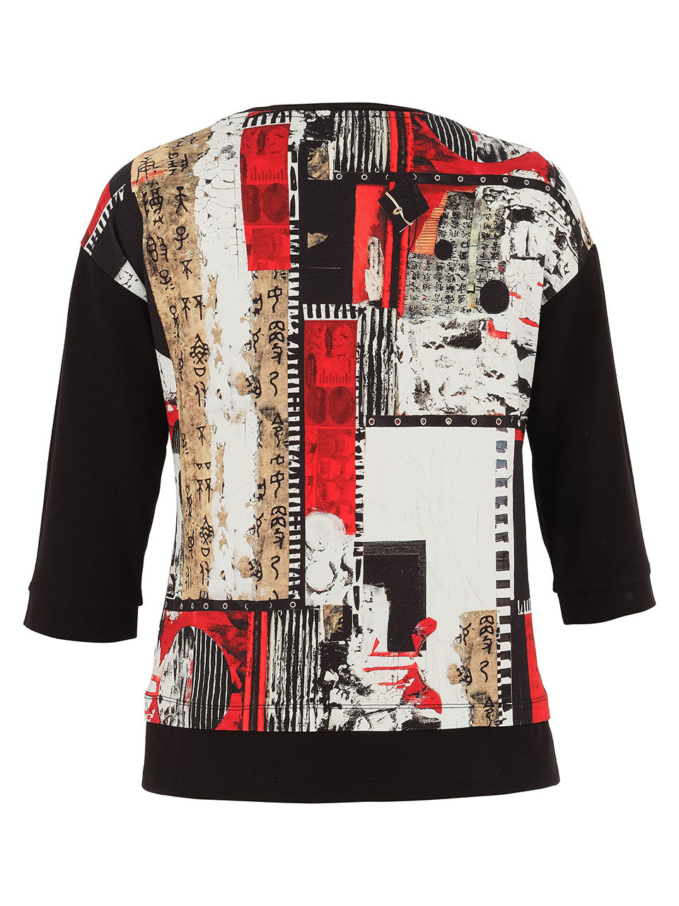 "Bookworm" Artist Print Drop Shoulder Half Sleeve Top. Style DOLC75642