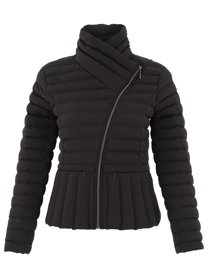 Short Puffer Crossover Collar Jacket. Style DOLC75810