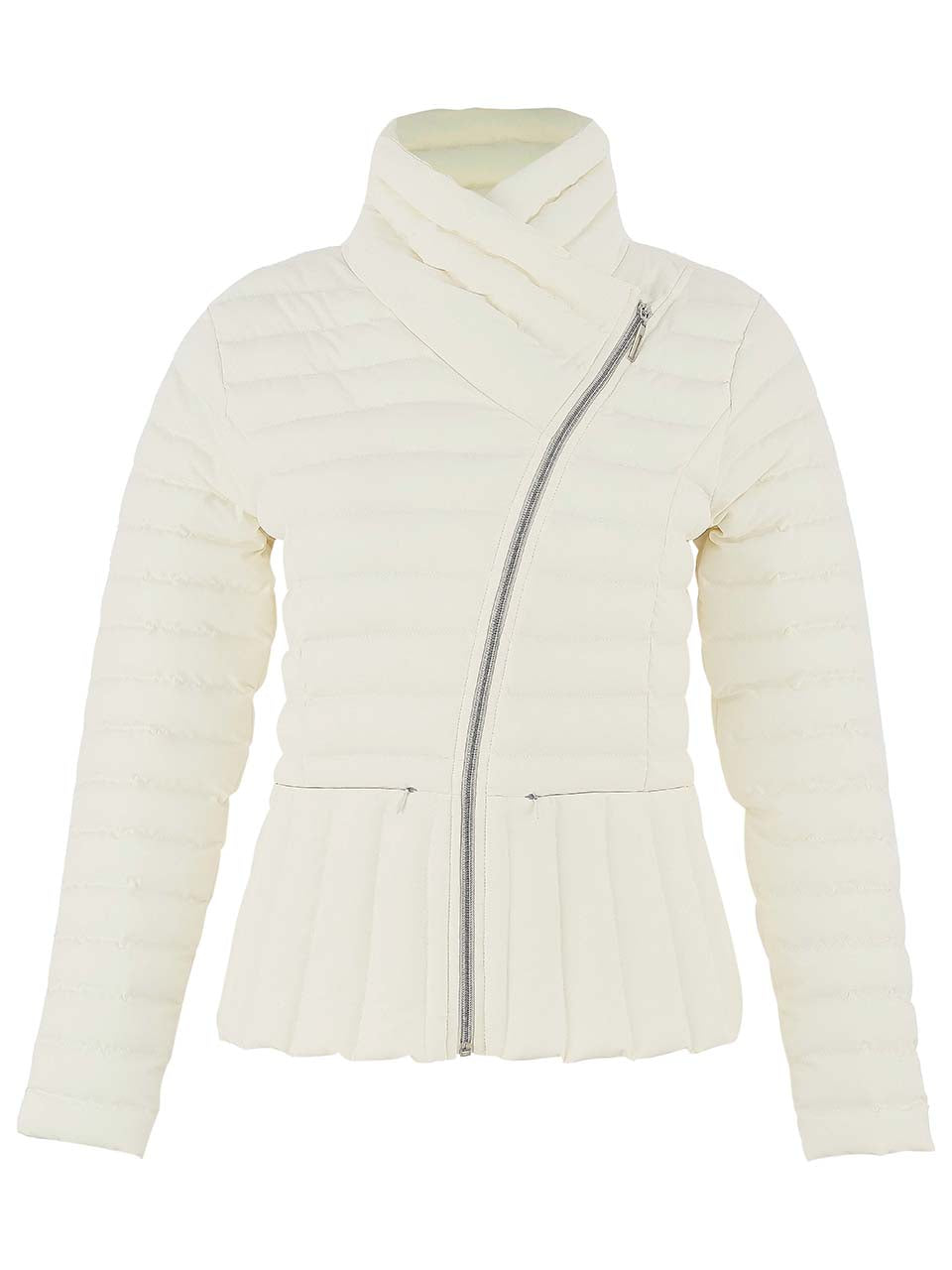 Short Puffer Crossover Collar Jacket. Style DOLC75810