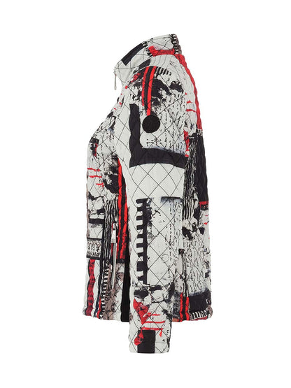 "Bookworm" Artist Print Puffer Jacket. Style DOLC75831