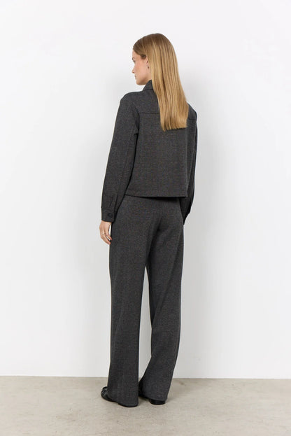 Cropped Herringbone Button Front Jacket. Style SOYA27812