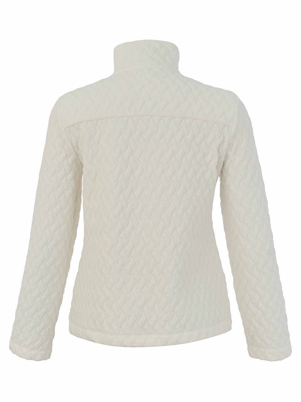 Zip Front Stand Collar Textured Fabric Jacket. Style DOLC76192