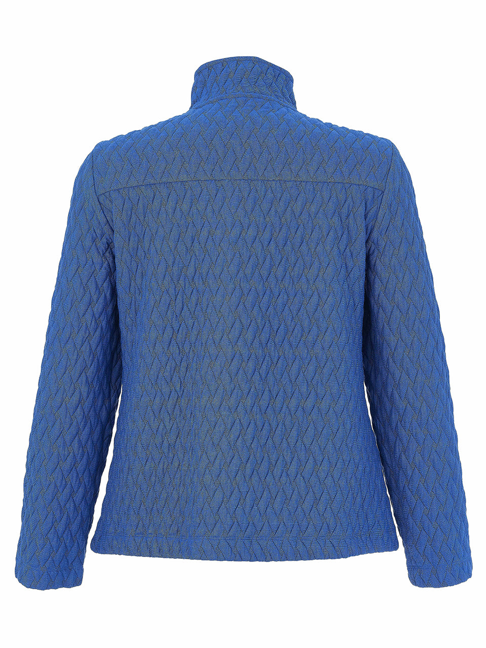 Zip Front Stand Collar Textured Fabric Jacket. Style DOLC76192