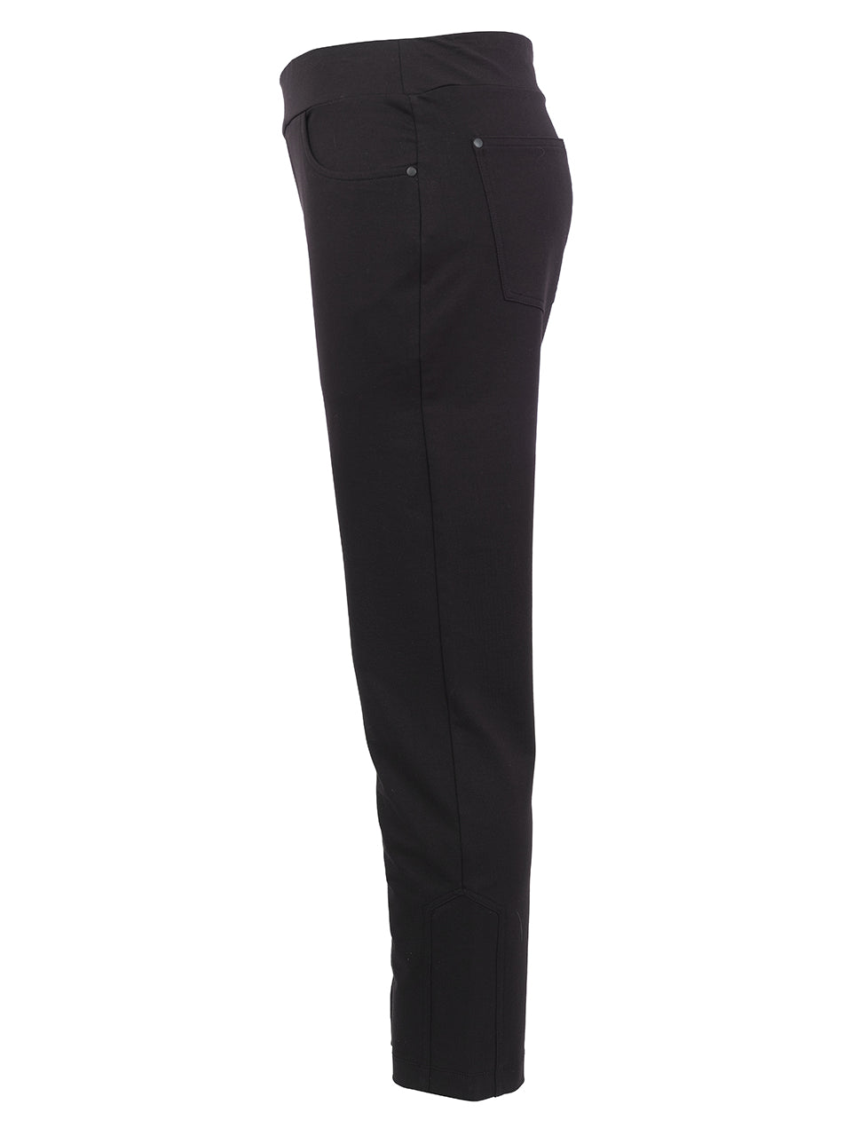 Pull-On Straight Leg Basic Black Pant. Style DOLC76212