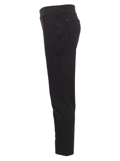 Pull-On Straight Leg Basic Black Pant. Style DOLC76212