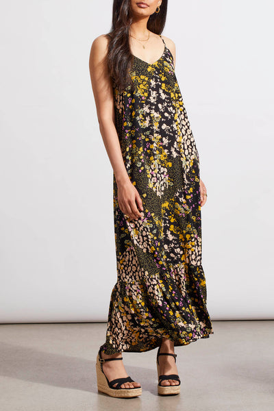 Floral Print Maxi Dress. Style TR7664O-4716