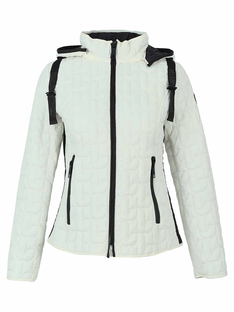 Quilted Lightweight Hooded Zip Front Jacket. Style DOLC76803
