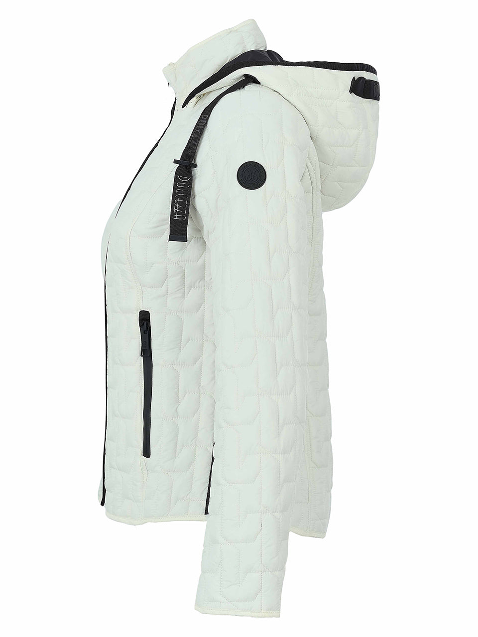 Quilted Lightweight Hooded Zip Front Jacket. Style DOLC76803