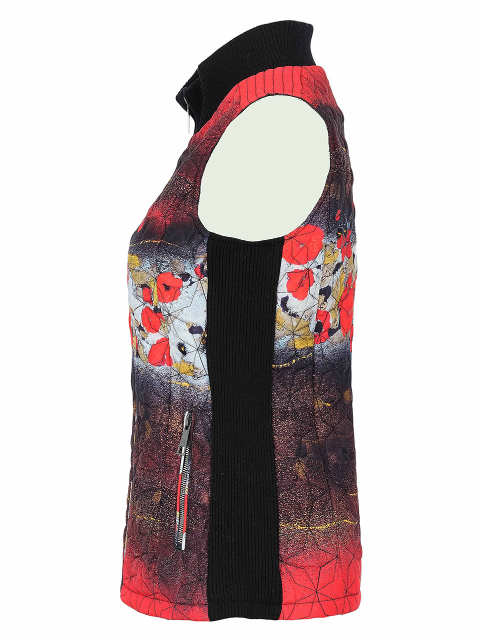 "Ramo De Nubes Rojas" Artist Print Zip Front Vest. Style DOLC76846