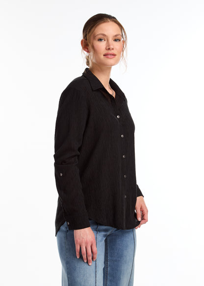 Textured Crinkle Button Front Top. Style FD7800294