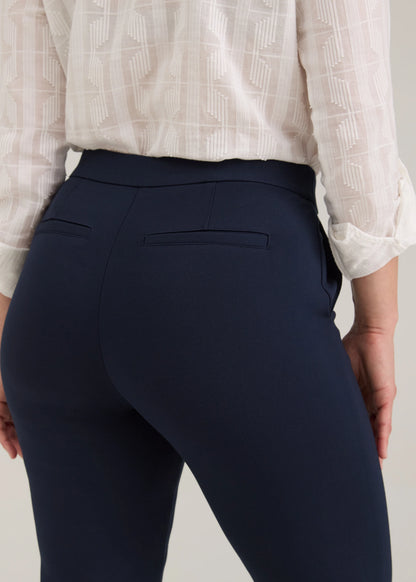 Ponte Pull-On Straight Leg Ankle Length Pant. Style FD2250396