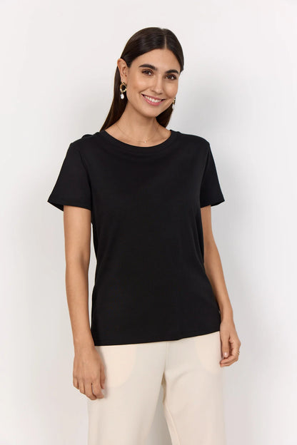 Basic Cotton Short Sleeve Round Neck Top. Style SOYA25689