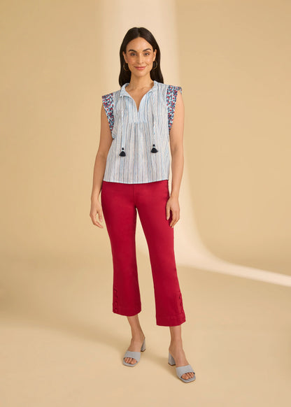 Pull-On Bootcut Cropped Jeans. Style FD2462511