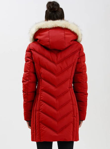 Minerva Removable Hood Fur Trim Outerwear. Style PZ8168507