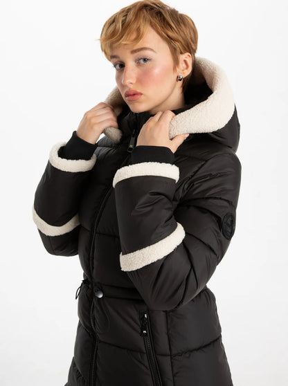 Oksanna Sherpa Trim Outerwear. Style PZ8368508