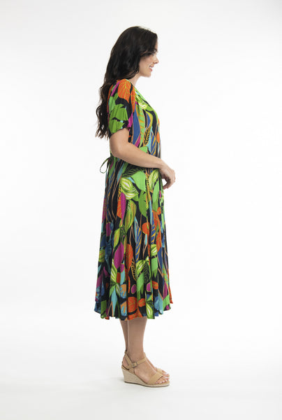 Nicossia Godet Floral Midi Dress. Style ORI9177