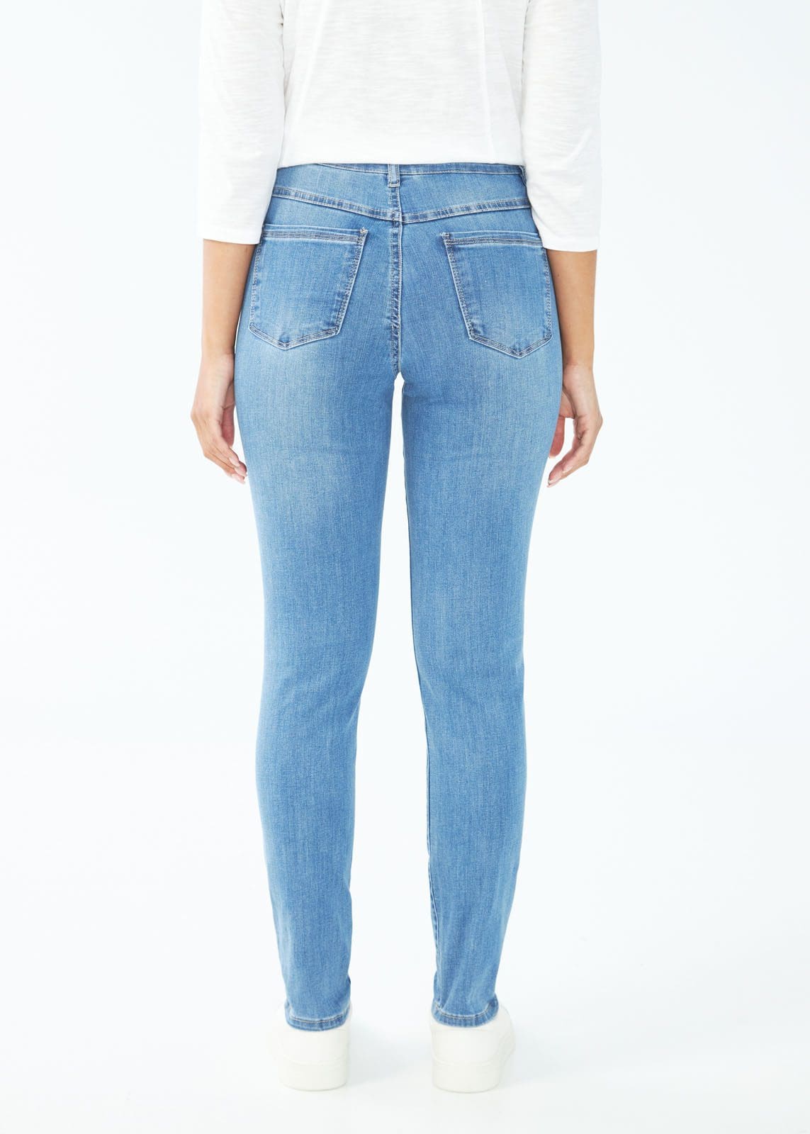 Petite Suzanne Slim Leg Jean in Chambray or Twilight. Style FD8705630