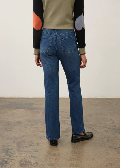 Olivia Bootcut Diamond Print Denim Jean. Style FD2466779