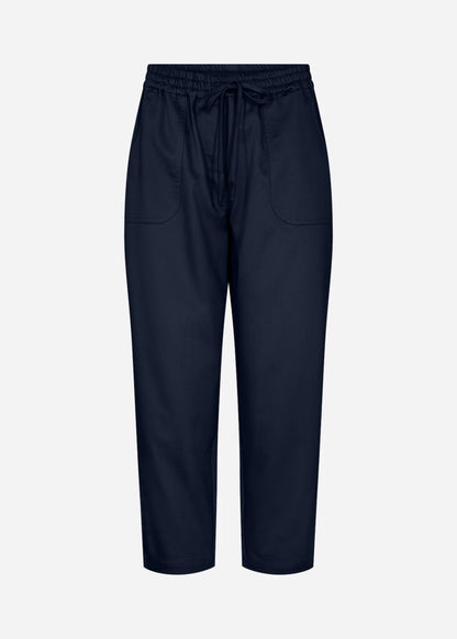 Pull-On Elastic Waist Solid Colour Cropped Pant. Style SOYA18042