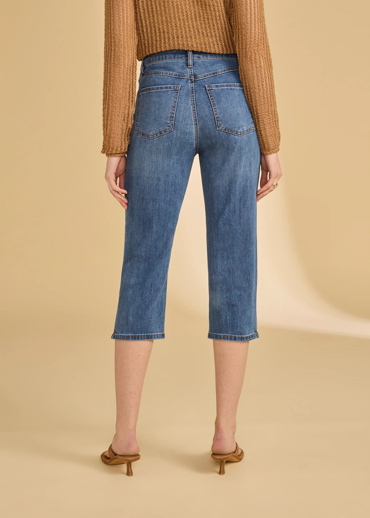 Basic Suzanne Slitted Hem Capri. Style FD6857779