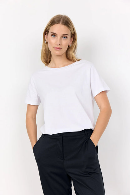 Basic Cotton Short Sleeve Round Neck Top. Style SOYA25689