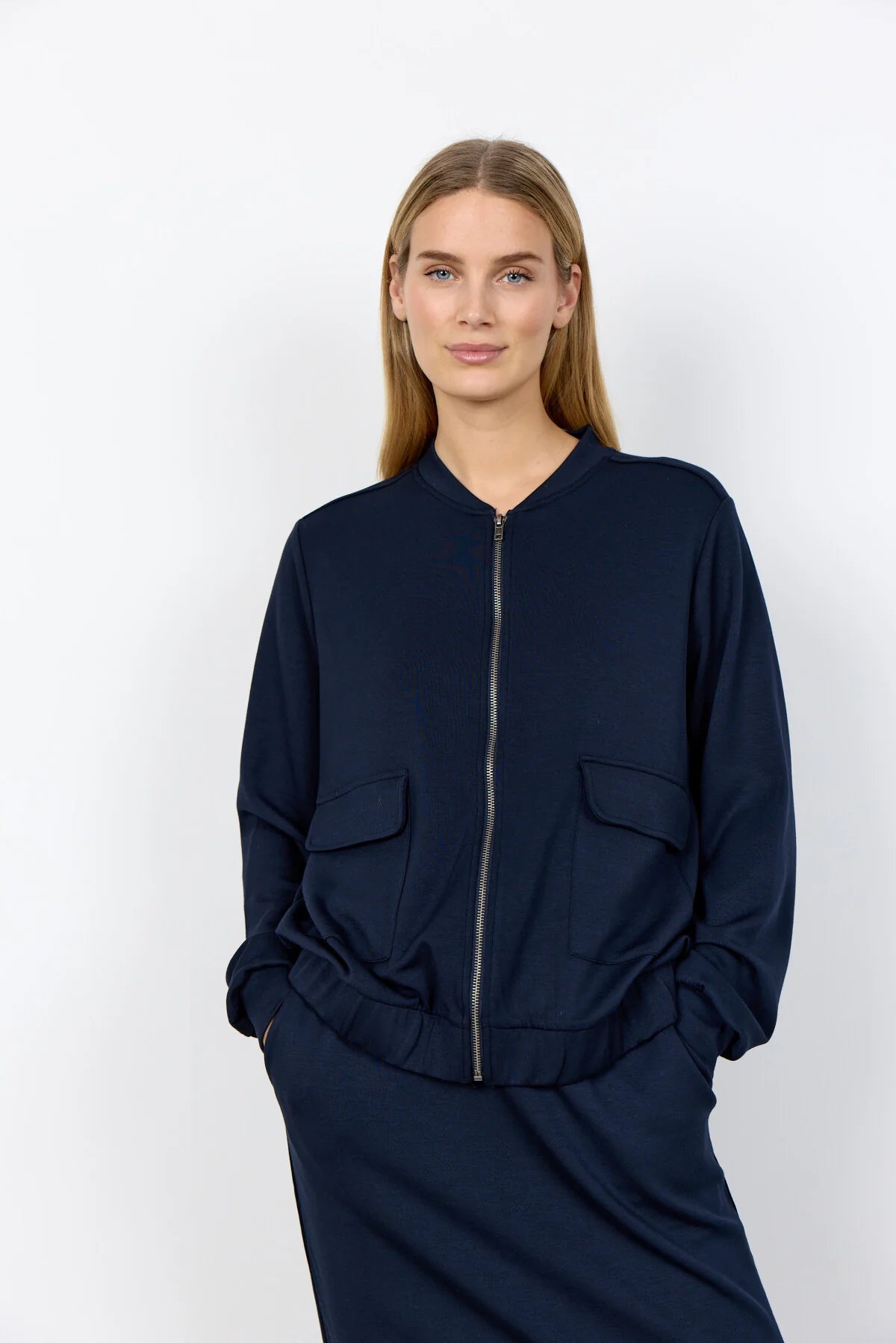 Zip Up Bomber Style Jacket. Style SOYA27536