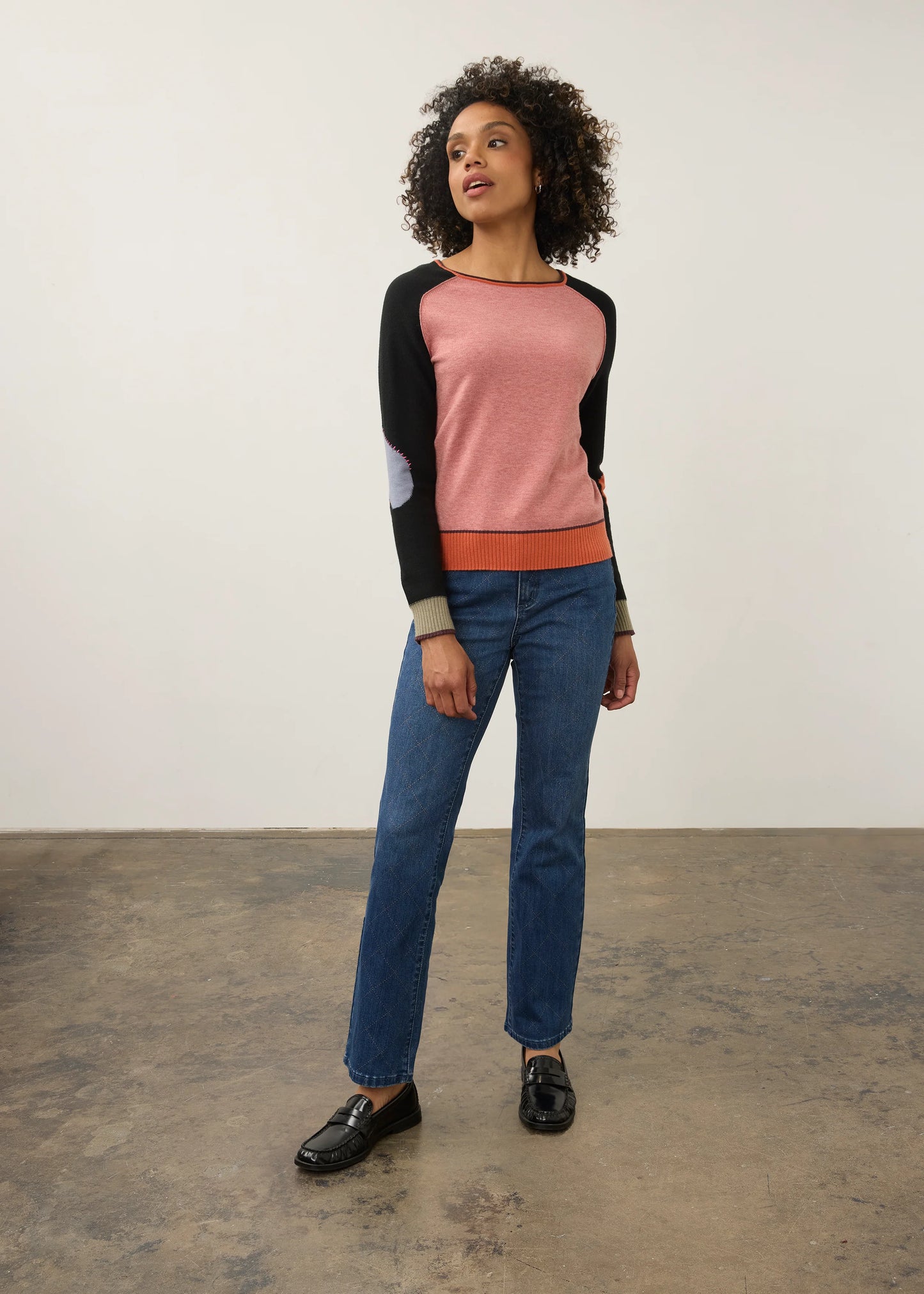 Olivia Bootcut Diamond Print Denim Jean. Style FD2466779