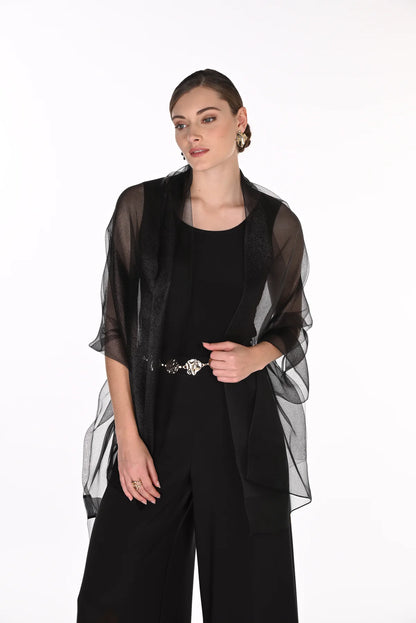 Shimmer Organza Sheer Shawl. Style FLA26960