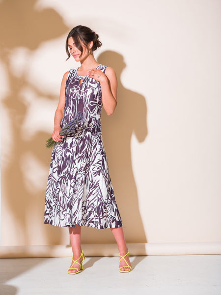 Printed Keyhole Maxi Dress. Style ALSA43352
