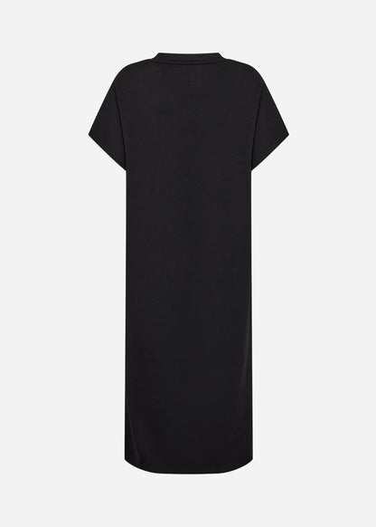 V-Neck Drop Shoulder Soft Stretch Fabric Midi Dress. Style SOYA27539