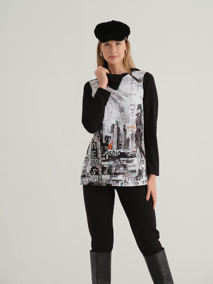 "City Life" Artist Print Top. Style DOLC74673