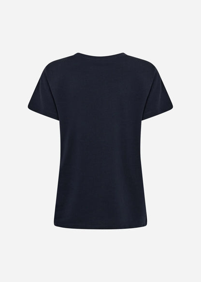 Basic Cotton Short Sleeve Round Neck Top. Style SOYA25689