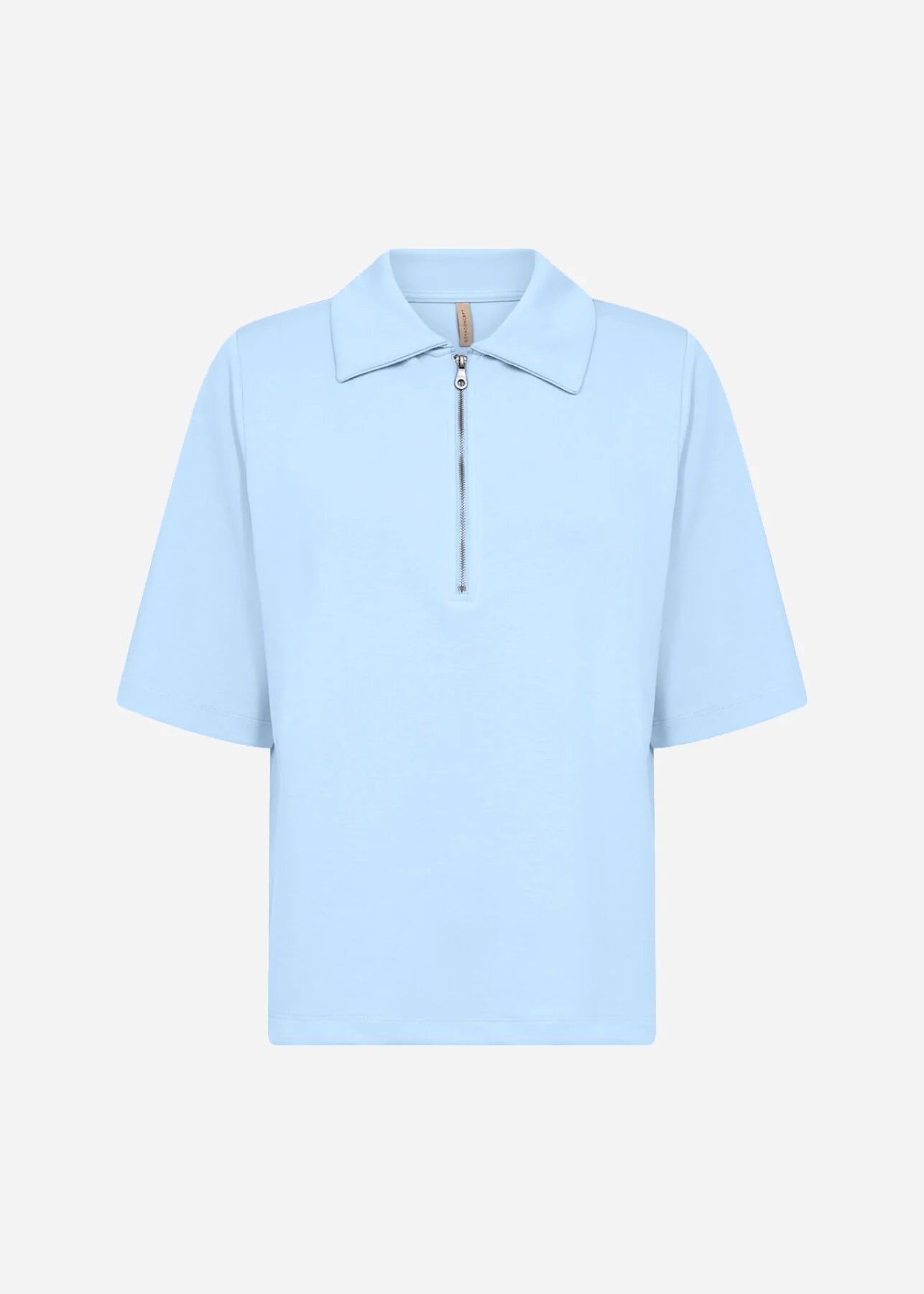 Short Sleeve 1/3 Zip Collared Top. Style SOYA27533