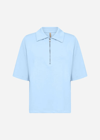 Short Sleeve 1/3 Zip Collared Top. Style SOYA27533